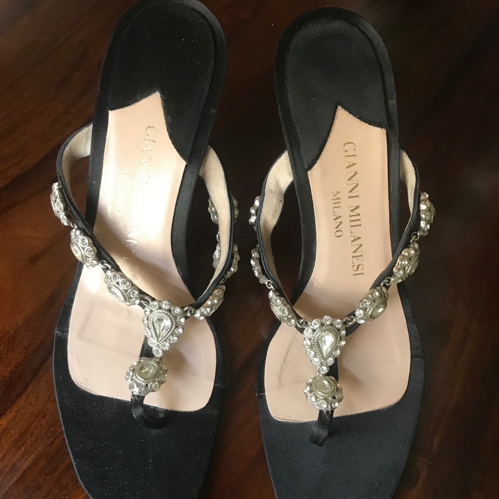 Dolce Gabbana (Like) Crystal Sandals 7.5